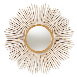 Baxton Studio Apollonia Modern and Contemporary Gold Finished Sunburst Accent Wall Mirror